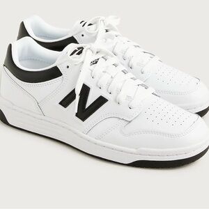 New Balance Men’s White Sneakers with Black Accents